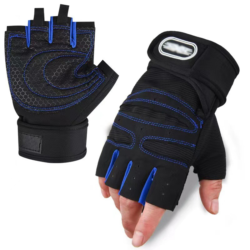Weightlifting Gloves - Half Finger Gloves with Silicone Palm