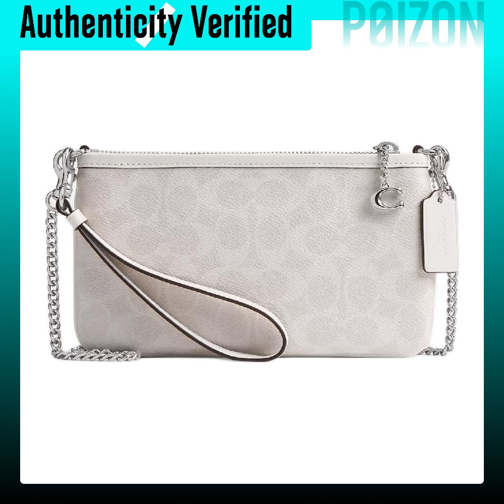 COACH Pouch Calfskin Handbag,  - Chalk Bag 评论和价格