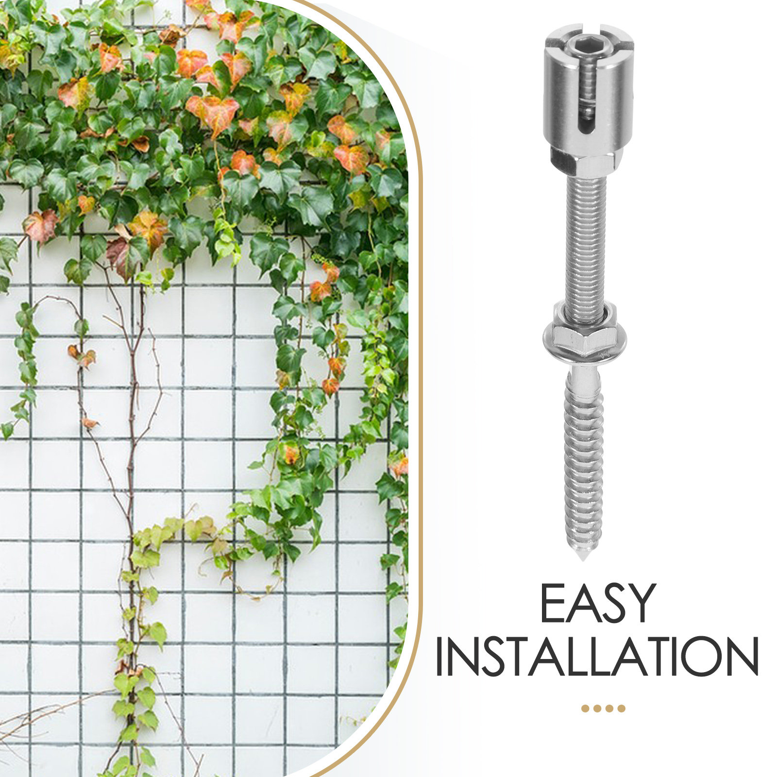 Stainless Steel Wall Trellis S - Rope Climb 评论和价格